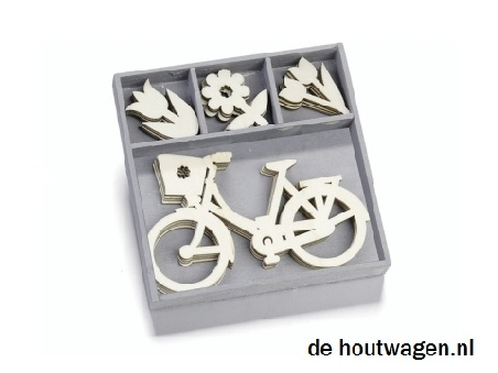 houten ornamenten fiets