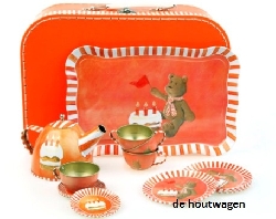 speelgoed servies beer in koffer