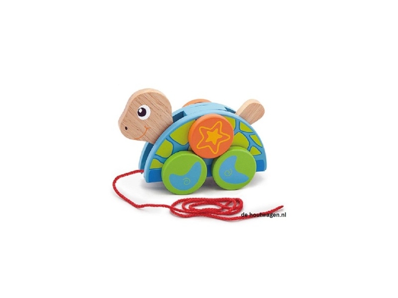 houten trekfiguur schildpad viga toys