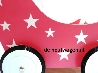 poppenwagen roze met witte sterren-0