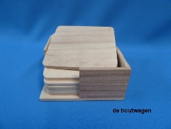 houten onderzetters vierkant in houder-0