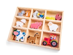 houten boerderij dieren in box-0