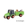 tractor met dieren en boer