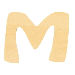 houten letter M 