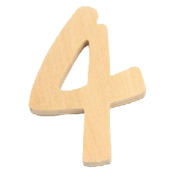 houten cijfer 4