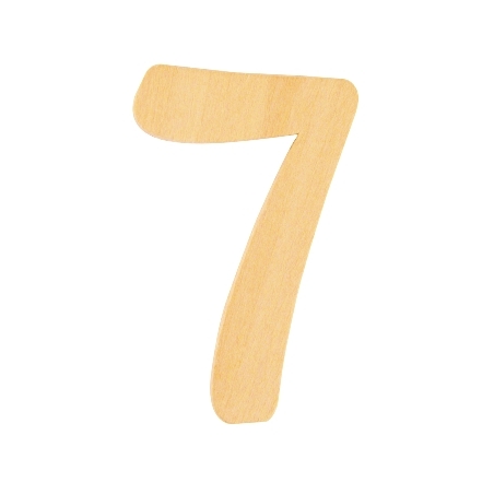 houten cijfer 7 
