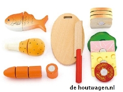 houten lunchbox in opbergkist viga toys